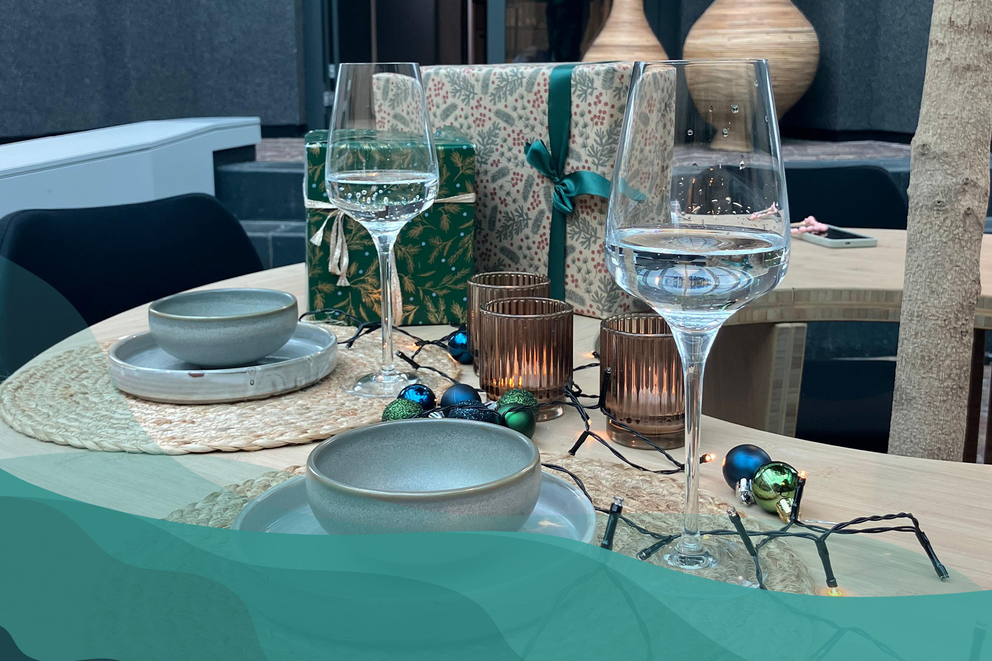 Tafel gedekt kerst
