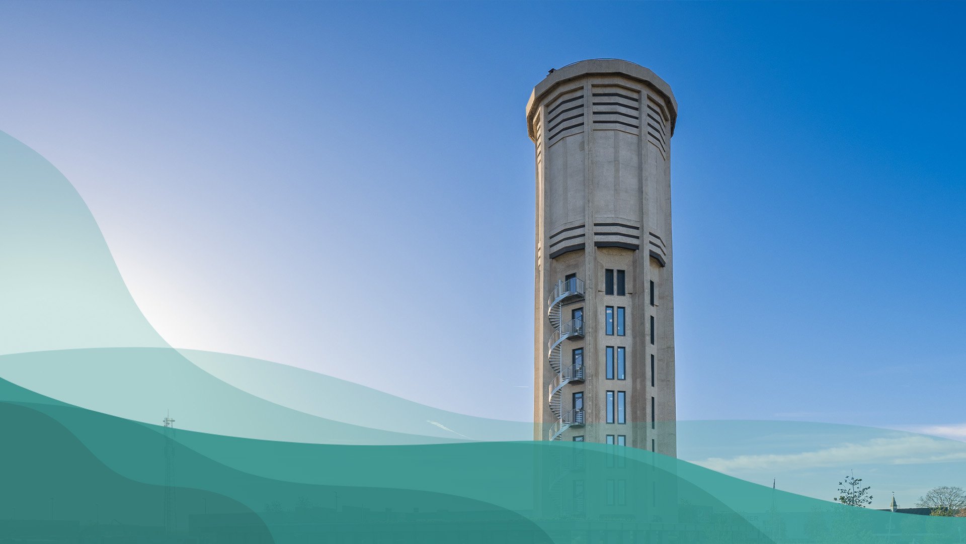 Bovenkant watertoren.